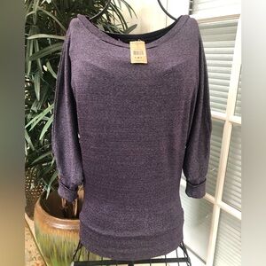 💜 Michael Stars Purple Shine Top.